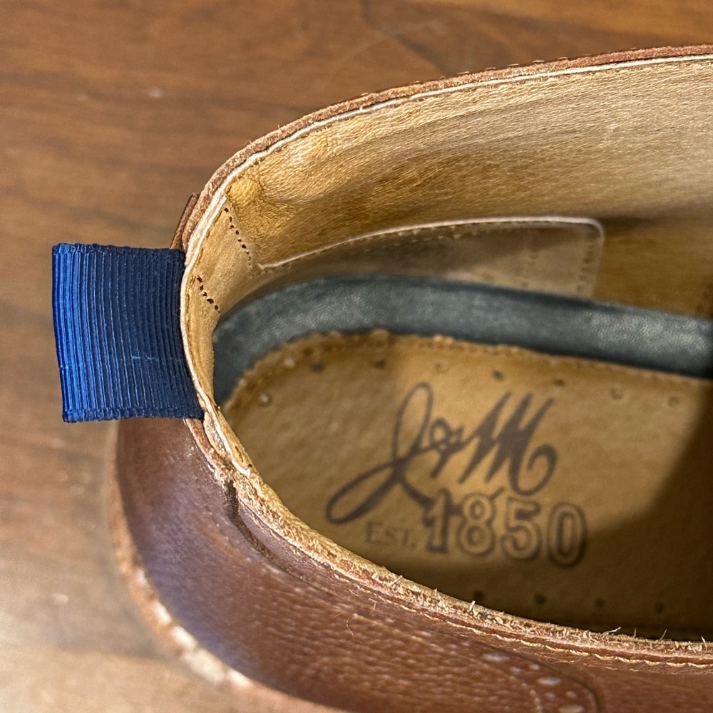 🌟HP🌟J&M 1850 Collection Pearce Tan Tumbled Full-Grain Leather Chukka Boots 11 - Picture 8 of 15